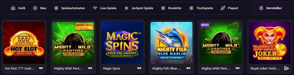 CasinoRex-Spiele – Slots, Tischspiele, Jackpots und mehr