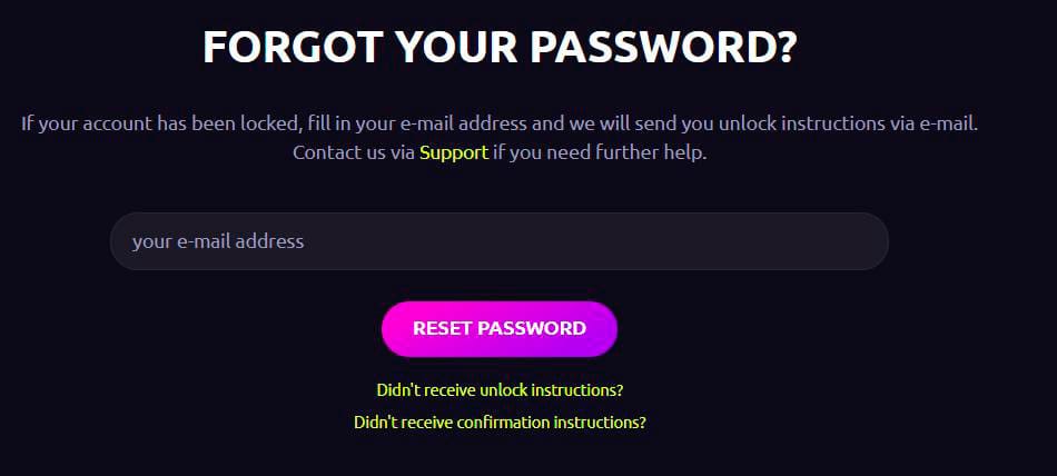 Passwort vergessen - CasinoEx